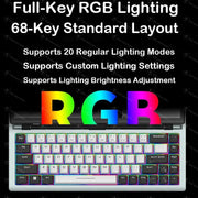 68 Keys Gaming Mechanical Keyboard 12.3'' IPS Touch Screen with Camera and Speaker RGB Support Hot Swappable  Ergonomic Design