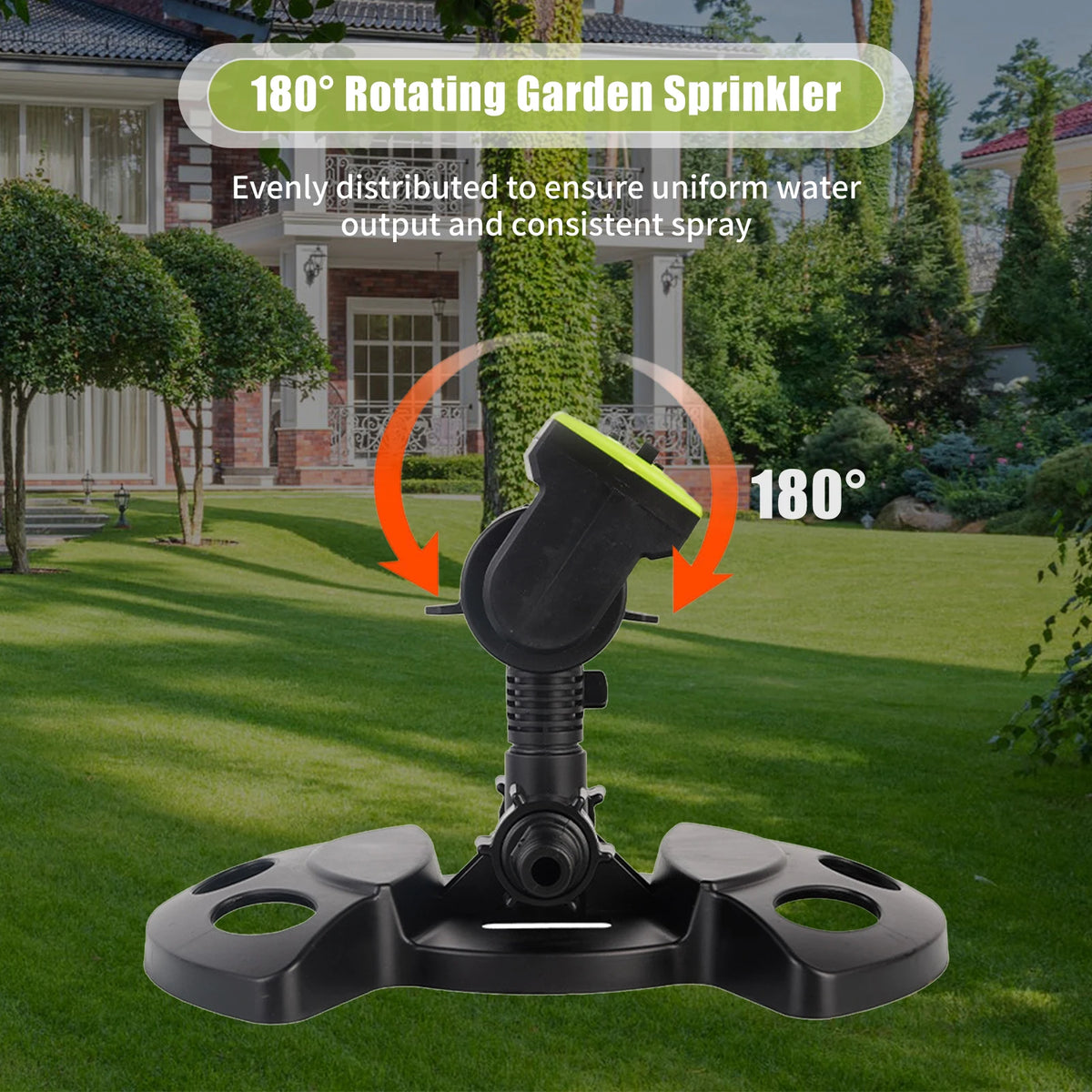 Garden Sprinkler 180° Rotating Adjustable Large Coverage Lawn Sprinkler Irrigation System Water Sprayer Gardening Supplies