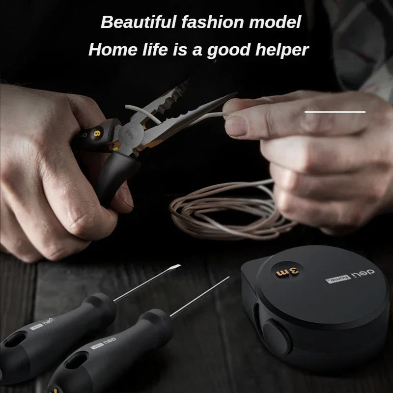 Deli new tool set household home series household screwdriver tape wrench vice tape art knife raw material belt tool collection