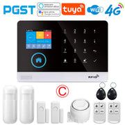 4G wireless security alarm, WIFI smart home alarm system kit, home security protection, compatible with SmartLife PGST-103