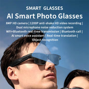 New 800W HD Camera Smart Glasses WFl Transmission Bluetooth Call AI Intelligent Voice Assistant Object Recognition Sun Glasses