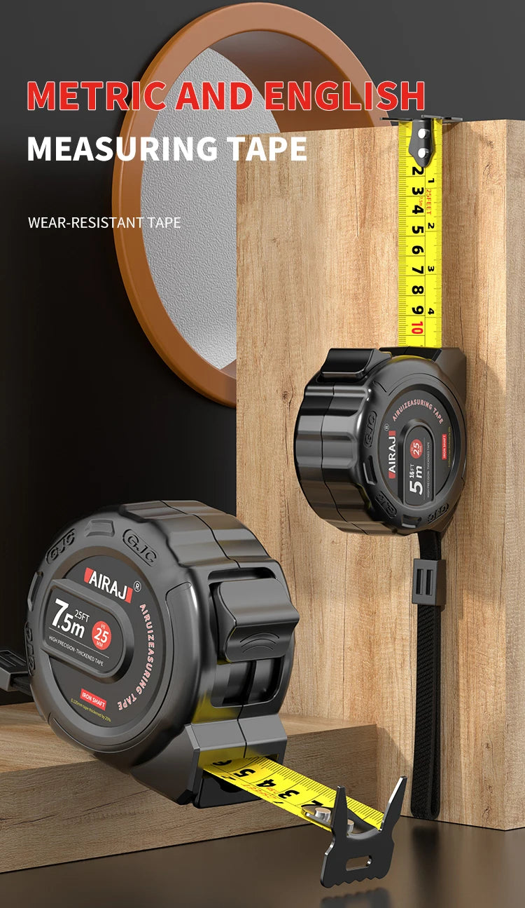 3m/5m/7.5m Tape Measure, Easy Read Measuring Tape Retractable With Lock,Ft/Metric
