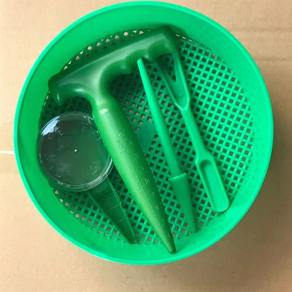 Garden Sifter Green Garden Sieve Portable Washable Soil Sieve Plastic Rock Sifter Home Planting Green