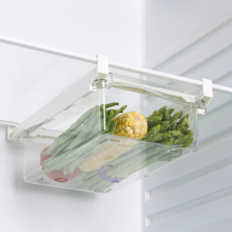 Hanging Fridge Storage Clear Refrigerator Shelves Organizer Eggs Fruits Vegetable Food Container Space Saving Kitchen Drawer Box