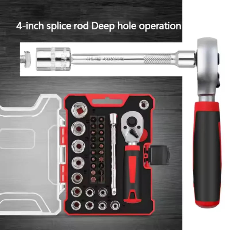 35pcs Screwdriver Set of Screw Driver Bit Set Multi-function Repair Tool Ratchet Screwdriver Bit & Socket Set