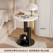 Living room sofa, small coffee table, side cabinet, living room home, light luxury bedside table, balcony, simple and creative