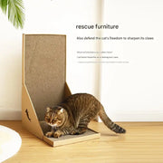 Cat Scratching Post L-shaped Cat scratch Board Wear-resistant Cat Scrapers Furniture Training Grinding Claw Toys Cat Scratcher