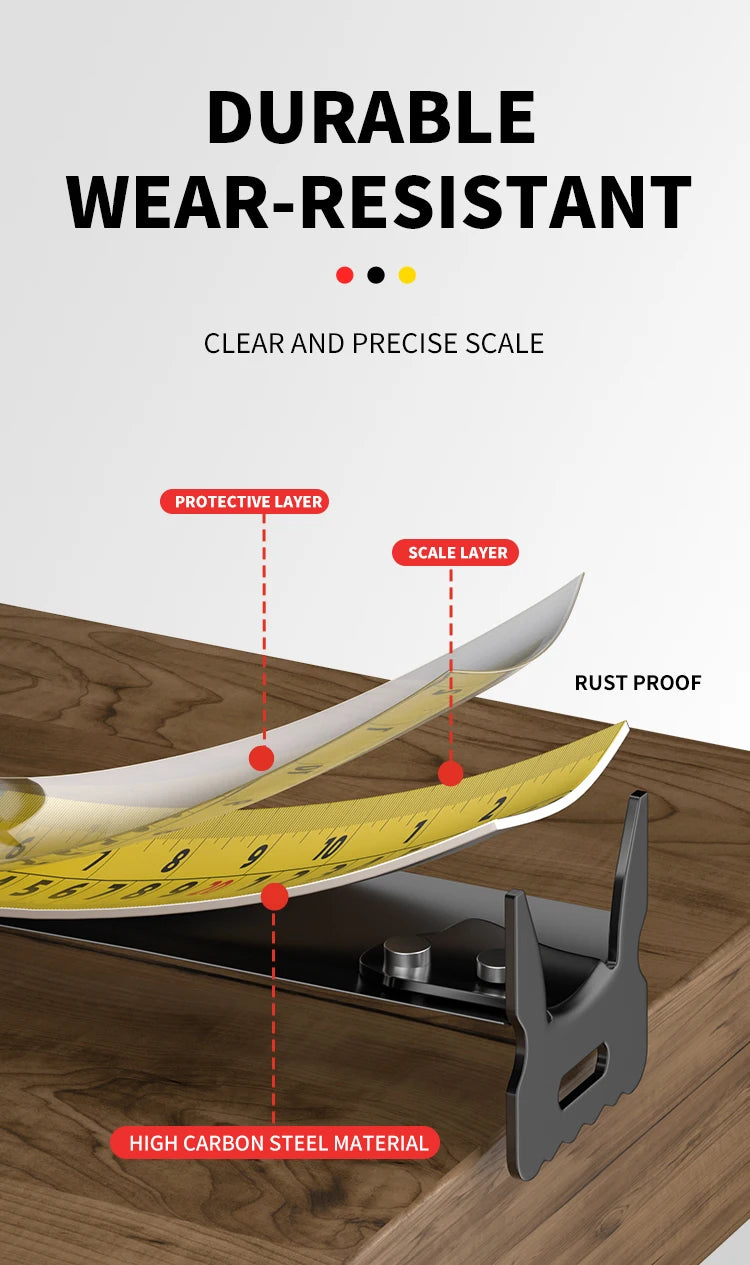 3m/5m/7.5m Tape Measure, Easy Read Measuring Tape Retractable With Lock,Ft/Metric