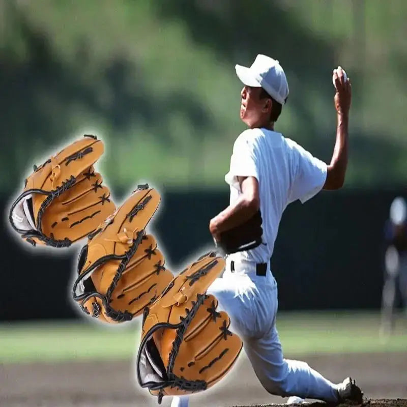 Outdoor Sport Baseball Glove Softball Practice Equipment Size 9.5/10.5/11.5/12.5 Left Hand For Kids/Adults Man Woman Training