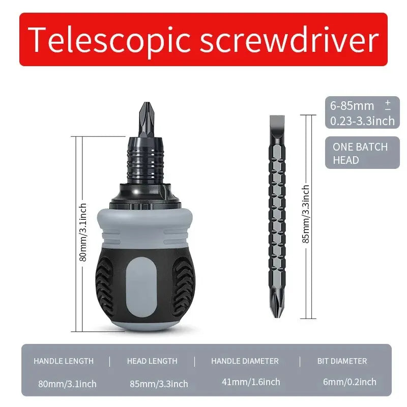 Premium Ergonomic Ratchet Screwdriver Set - Double-Headed, Labor-Saving, Comfort Grip for Max Efficiency & Durability