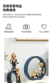 creative idea home accessories desk decoration Reading girl décoration miniature handicraft home decoration accessories  decor