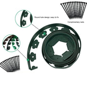 10M Landscape Edging Kit Fixed Garden Barrier Lawn Grass Plastic Edging Border Edging Garden Edging Coil for Lawn Yard Pathway