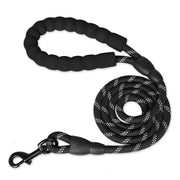 Reflective Dog Leash With Comfortable Padded Handle - Double Heavy Duty Traction Rope For Strong Dogs - Enhance Safety And Contr