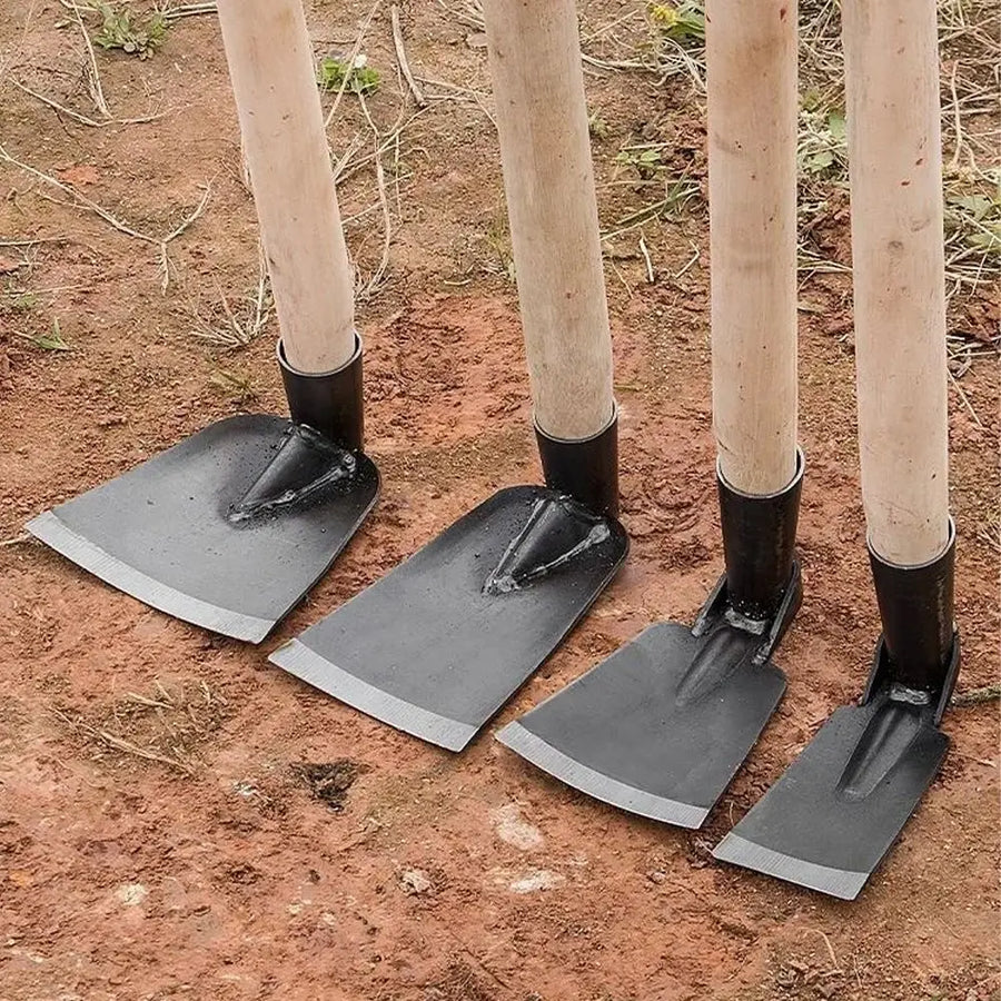Durable Garden Hoe Household Outdoor Farming Tools Forging Weeding Hoe for Digging Soil Planting Vegetables Flowers