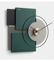 Large Living Room Wall Clock Silent Art Watches Luxury Mural Clocks Walnut Pointer Room Decor Ornaments Modern Wall Decoration