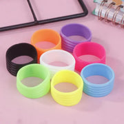 Tennis Game Accessories- 4Pcs Silicone Racket Grip Rings, Sweat-absorbency, Improved Handle Grip Strength