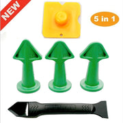 5pcs Caulking Nozzle Applicator Finishing Tool Spatula Plastic Glue Shovel Tile Brick Joints Floor Silicone Remover Grout Kit