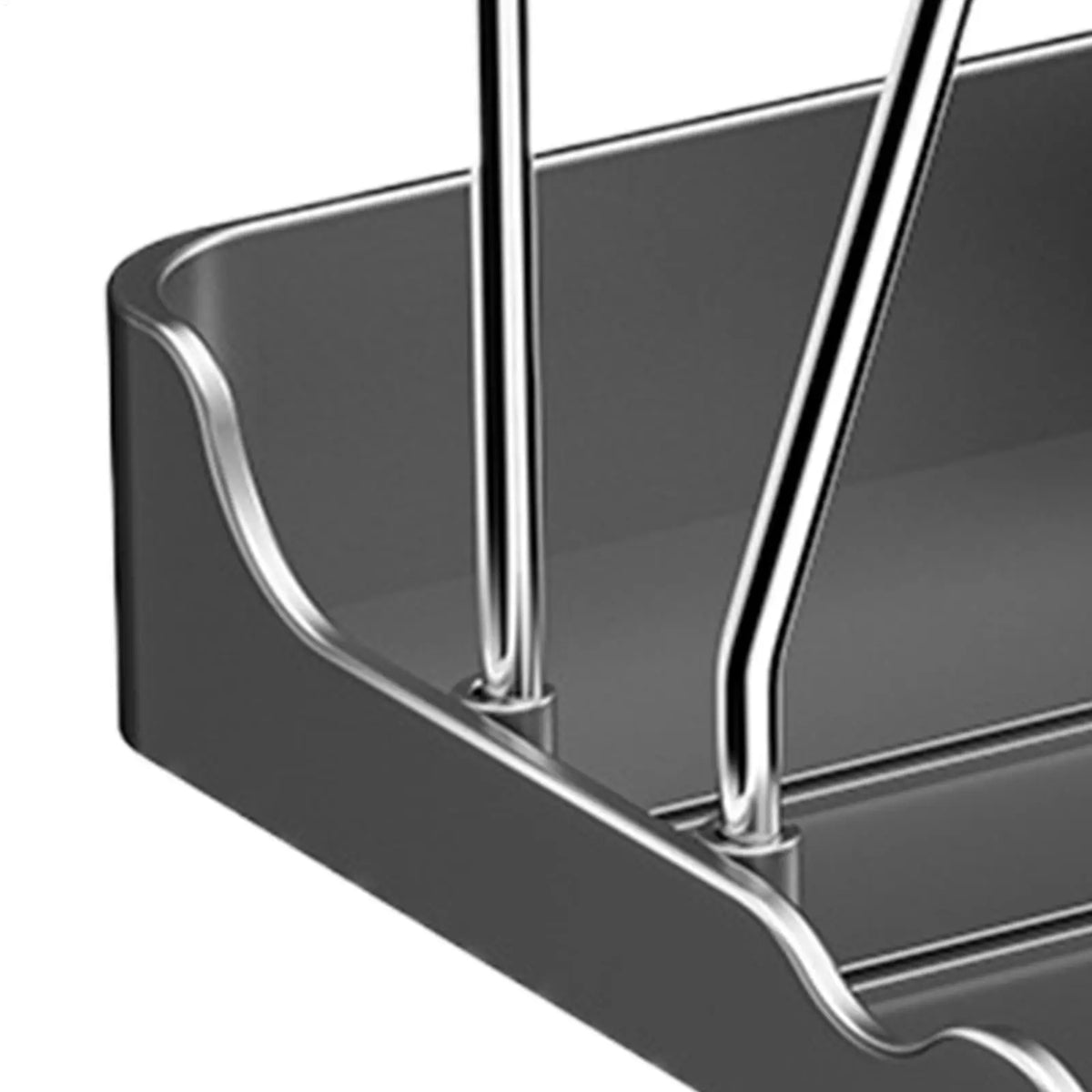 Kitchen Pot Lid Rack No Drill Pot Lid Organizer Kitchen Space Saving Countertop Organizer Rack with Drainage Tray Easy to Clean