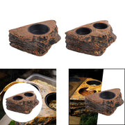 Reptile Accessories Magnetic Feeder Ledge Bowl Plastic Food Dish for Gecko Iguana Lizard Terrarium Supplies