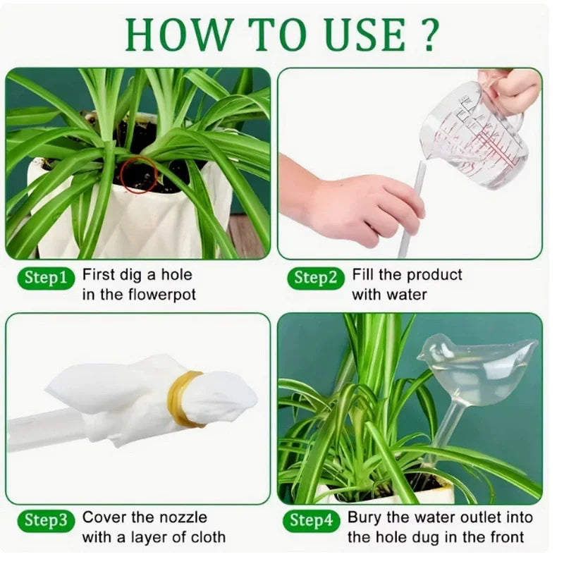 Garden Bird-Shaped Self-Watering Globes Perfect For Automatic Flower Watering And Home Garden Tools Drip Water Seepage Device