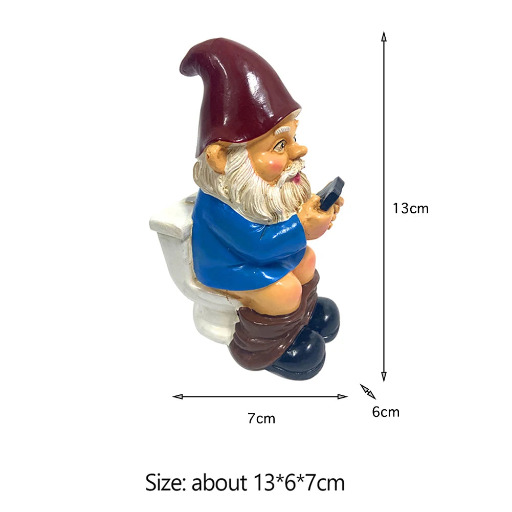 Garden Dwarf Gnomes Miniature Ornaments Garden NaughtyGnome Figurines Decoration Handicraft Courtyard Resin Statues Decoration