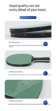 Professional Table Tennis Racket High Elasticity Single And Double Exercise Training Competition Racket For Beginers