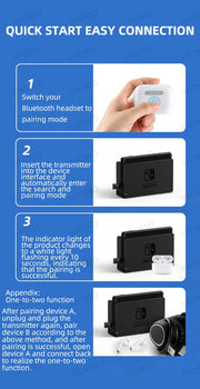 for PS5 PS4 TV Computer Bluetooth Headset Wireless Audio Transmitter Bluetooth 5.3 Audio Adapter Driver-free/Plug and Play