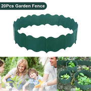 Green Garden Landscape Edging Border Lawn Edgings Decorative Landscape Fence Border for Yard Lawn Garden Flower Bed 20PCS