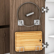 Kitchen Storage Rack, Punch-free Kitchen Sink Storage Pot and Lid Rack, Wall-mounted Kitchen Accessories Storage Rack