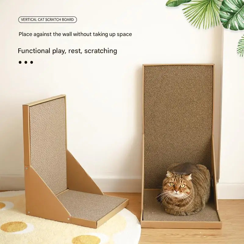 Cat Scratching Post L-shaped Cat scratch Board Wear-resistant Cat Scrapers Furniture Training Grinding Claw Toys Cat Scratcher