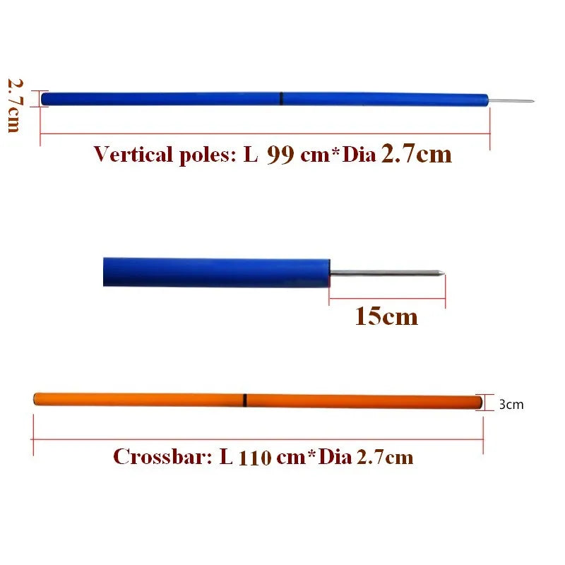 Pet Dog Agility Training Pet Obstacle Training Jumping Hurdles Bars Jumping Pole Tied Around The Pole Dog Training Pet Supplies