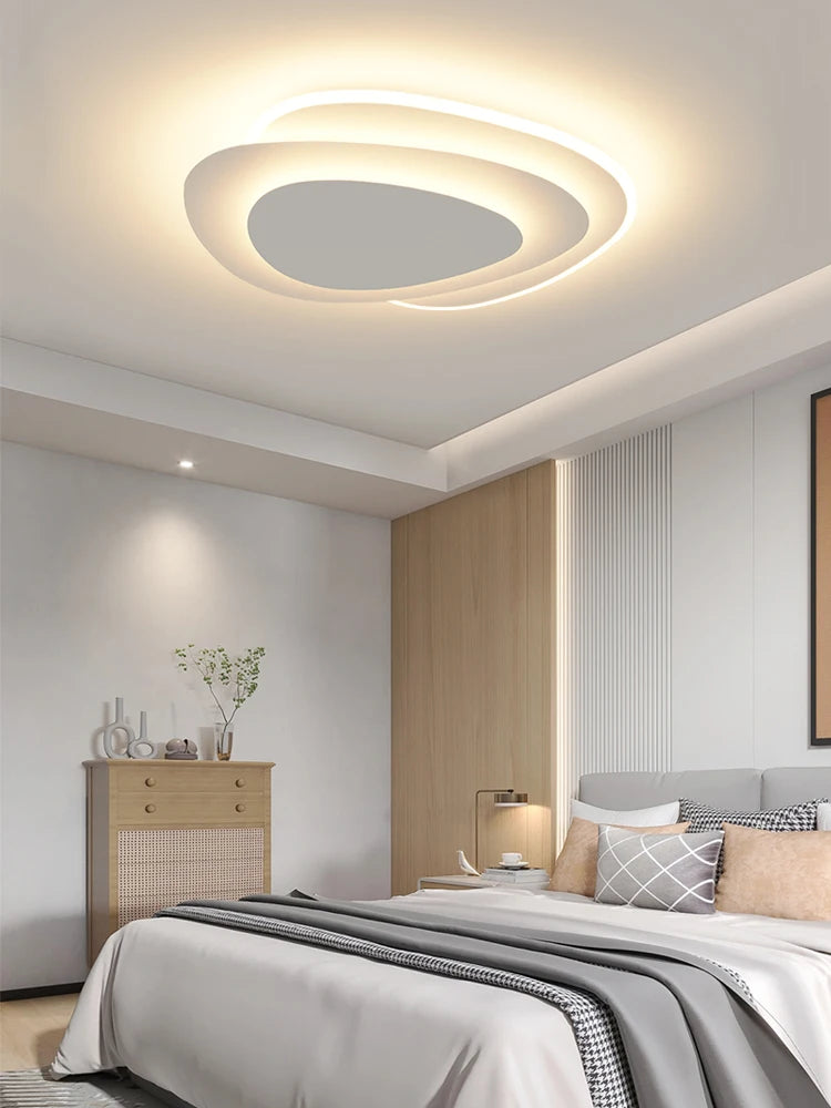 2025 New Arrival: Minimalist Oval Smart Ceiling Light | Artistic Lighting for Living Room & Master Bedroom