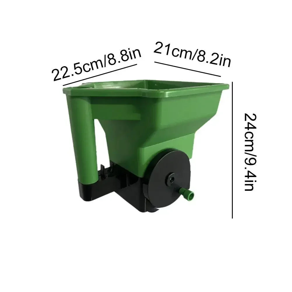 Garden Seeder Manual Seed And Fertiliser Applicator Spreader Fertiliser Hand Lawn Melt Snow Tools Crank Garden Small B2Z9