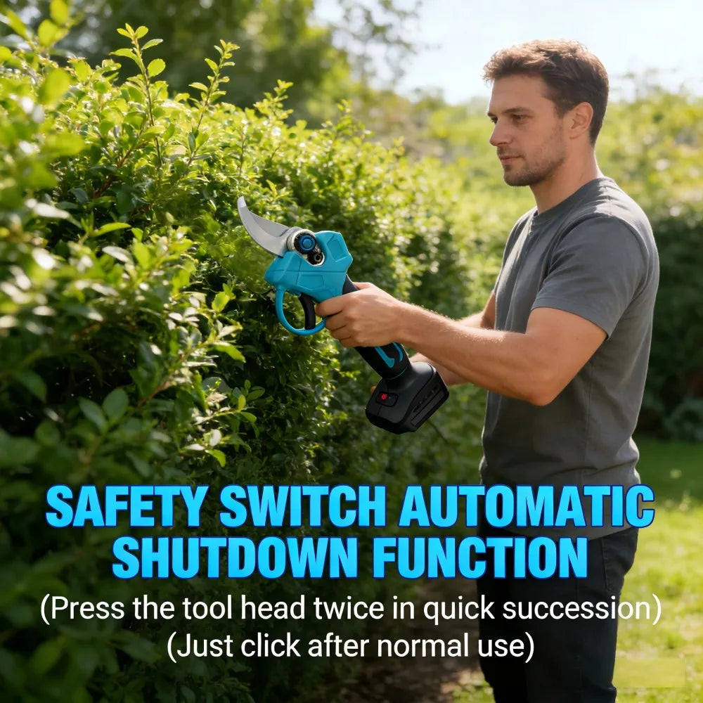 30mm Cordless Brushless Electric Pruning Shears Tree Bonsai Trimming Tool Branch Cutting Electric Tool For Makita 18V Battery