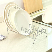 Kitchen Storage Draining 7/9 Slots Pot Lid Dish Rack Plates Metal Bowl Storage Holder Drying Stand Organizer Kitchen Tools
