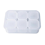 Food Storage Container 6 Grids Vegetable Fruit Fresh-keeping Box with Lid for Refrigerator Kitchen Spice Seasoning Storage Jar