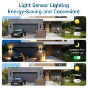 Smart Wall Lights Motion Sensing Outdoor Led Wall Lamps Waterproof 110v 220v For Porch Lamps Backyard Garden Garage Decor