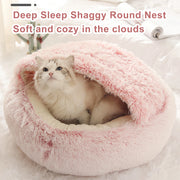 Cat Bed for Deep Sleep  Plush and Warm  Cat Cave Comfortable and Supportive  Easy to Clean  Non-slip Bottom  Suitable for Small