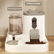 Automatic Cat Dog Feeder with Integrated Food & Water Bowl