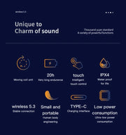 Air 7 Earphone TWS Bluetooth Headset HiFi Wireless  Mic Noise Reduction Earbuds Waterproof Game Motion Headphone New ﻿