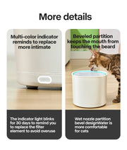 Cat Water Fountain Automatic Pet Water Fountain 1.8L  Cat Water Dispenser with 1 Replacement Filter for Cats and Dogs