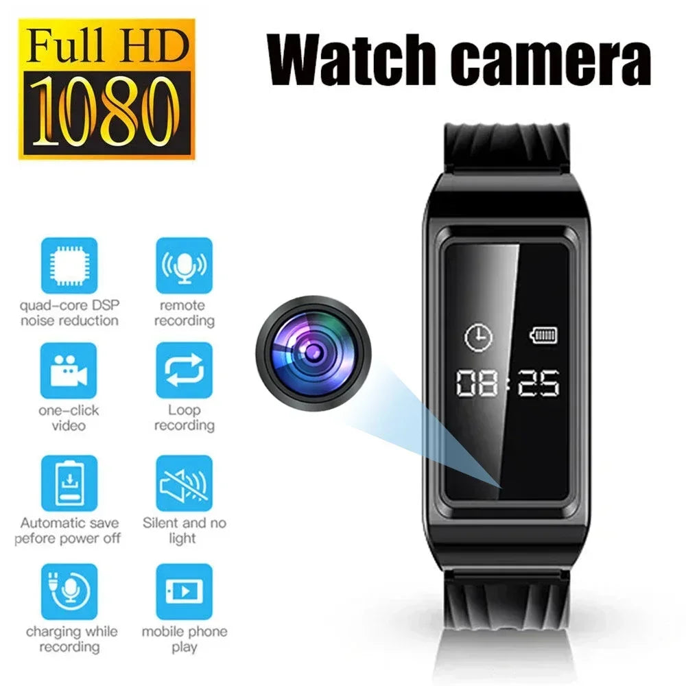 Mini Video Voice Recorder Camera Watch 1080P DV DVR Professional Digital Bracelet Dictaphone Sound Small Micro For Home Secure