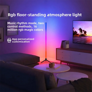 Smart  RGB Corner Floor Lamp with App & Remote Control, Dimmable LED Mood Light for Gaming Living Room Bedroom