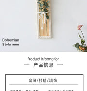 Bohemian with Hand Ceremony Woven Rope Wood Wall Decoration Simple Home Living Room Homestayings Kawaii Room Decor