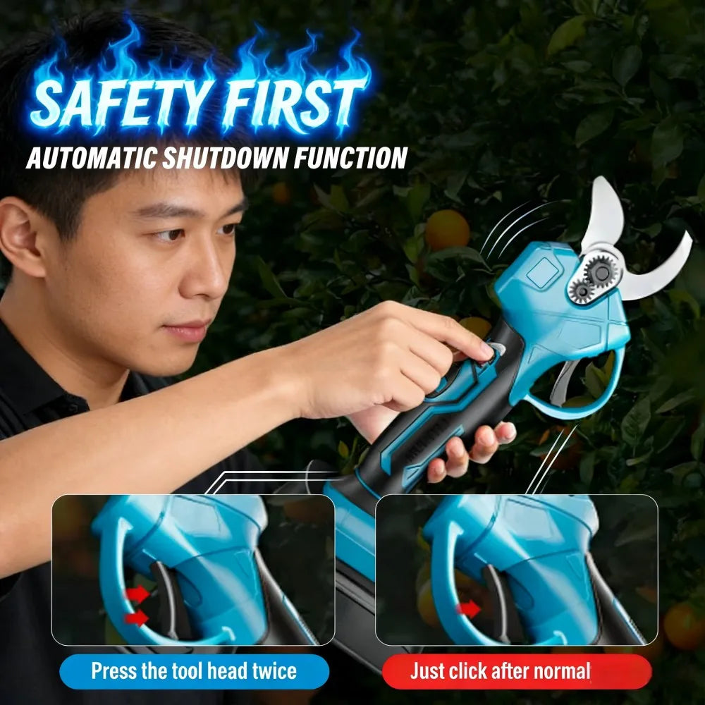30mm Cordless Brushless Electric Pruning Shears Tree Bonsai Trimming Tool Branch Cutting Electric Tool For Makita 18V Battery