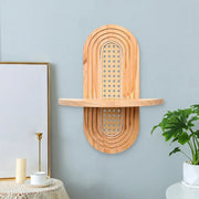 Arch Wooden Shelf Boho Home Decor for Figurines Display Living Room Bathroom