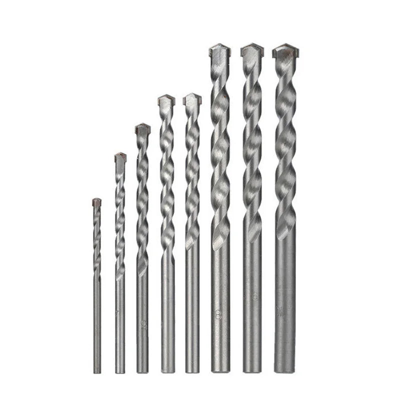 2/4/6pcs Wall Masonry Drill Bit Carbide Tipped Gun Drill Bit for Brick Concrete Marble Tile Stone Drilling Tools 3/4/6/8/9/10mm
