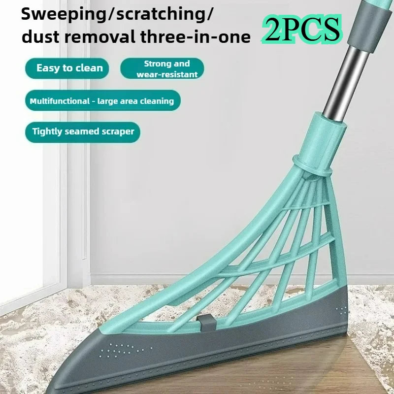 Silicone Shower Scraper Cleaner Bathrooms Multi-purpose Squeegee Glass Clean Floor Window Cleaning Tool Household Water Wiper