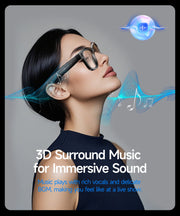 New 8 Million Pixels Camera Smart Glasses Recording Videos AI Photo Recognition Answer Translation Waterproof Blue light Glasses