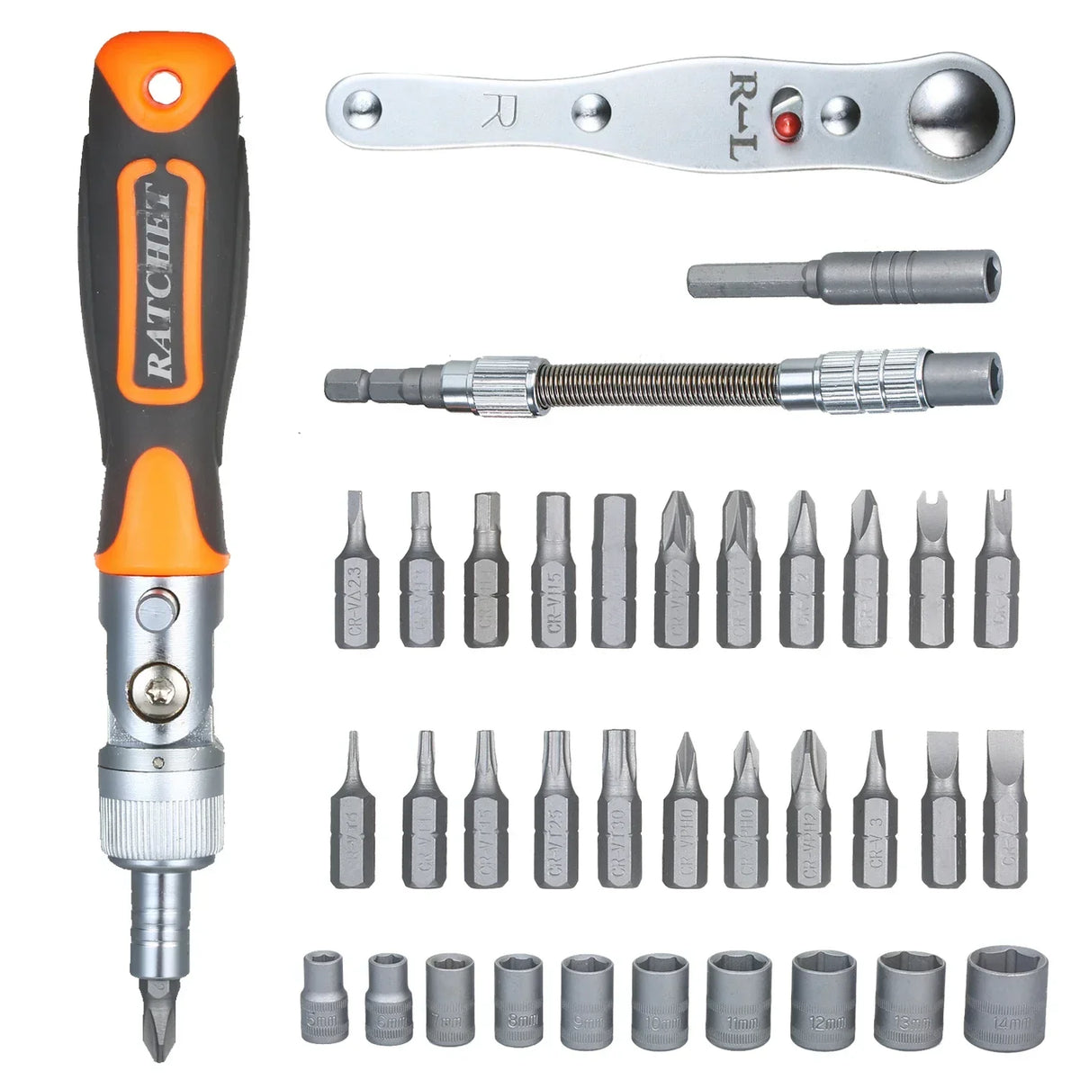 38 In 1 Multipurpose Screwdriver Bit Set Household Labor Saving Tool Kit Combination Ratchet Wrenches Hand Tool Sets